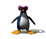 A 3D animation of a penguin with sunglasses tapping one foot